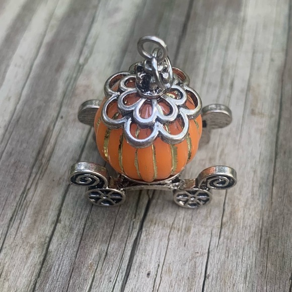 Pumpkin Cinderella Carriage. free SS chain or black leather cord. - Picture 6 of 7